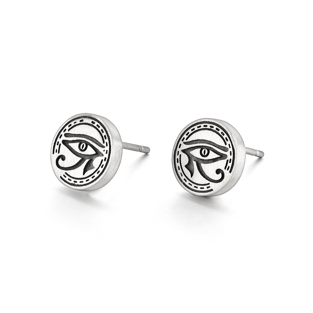 Eye Of Horus Motifs Stud Earrings