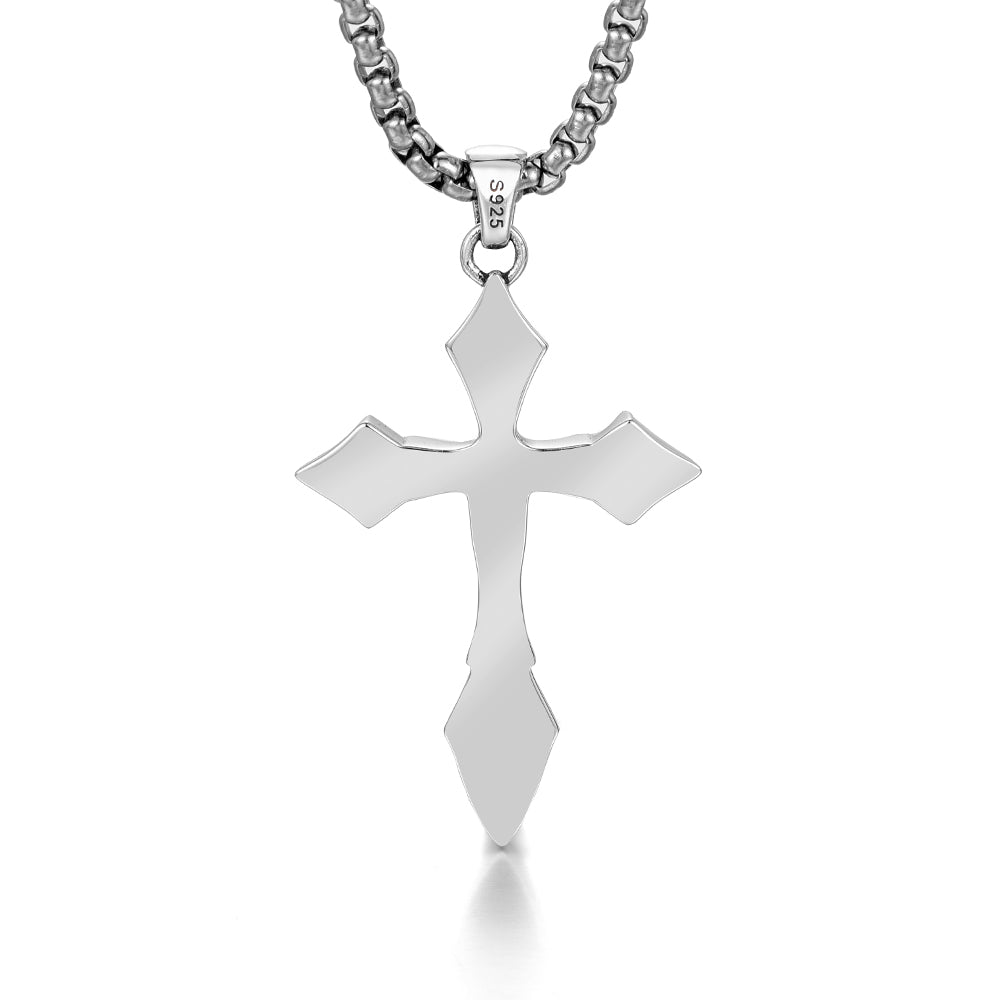 Black Pointed Cross Pendant