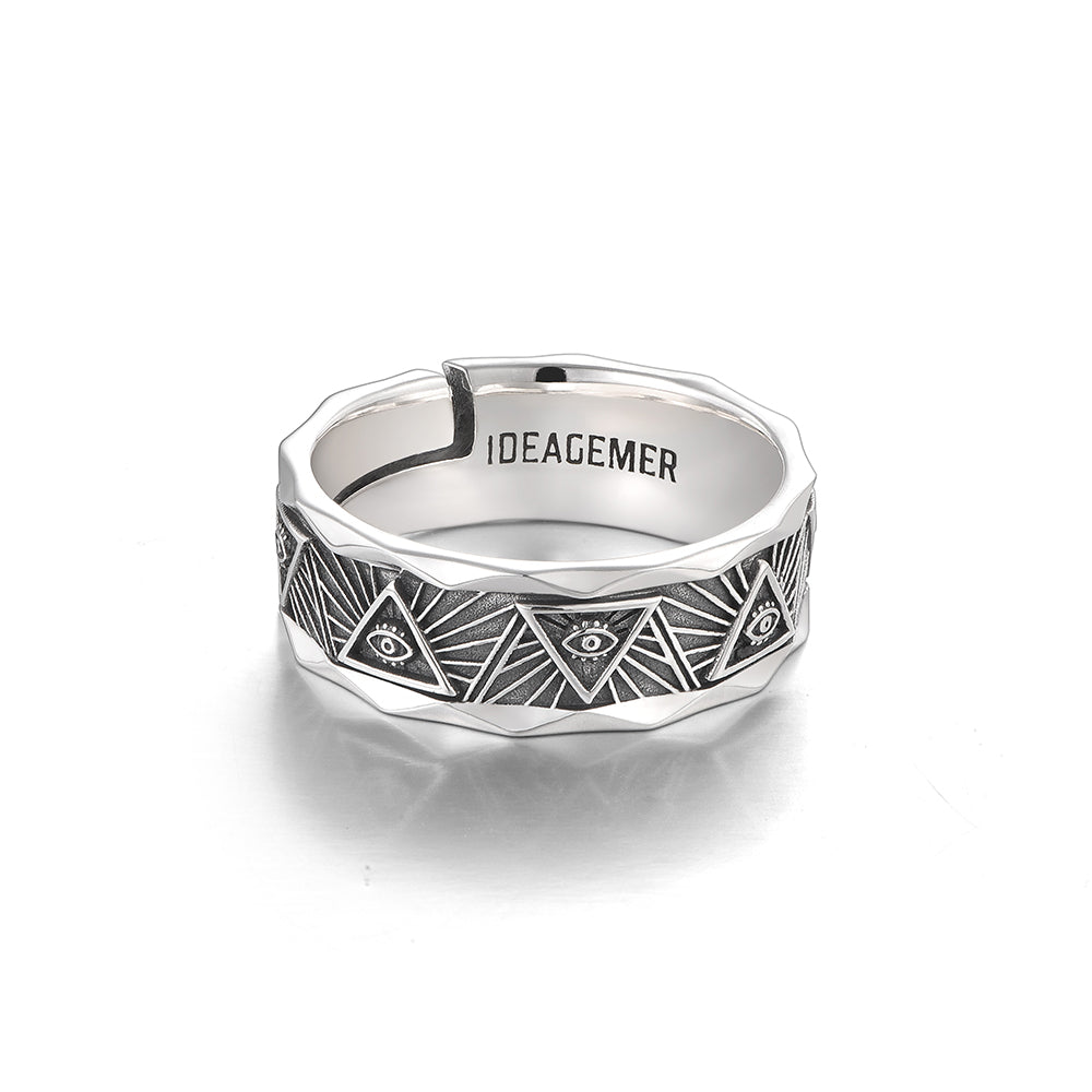 Vintage All Seeing Eye Ring Band