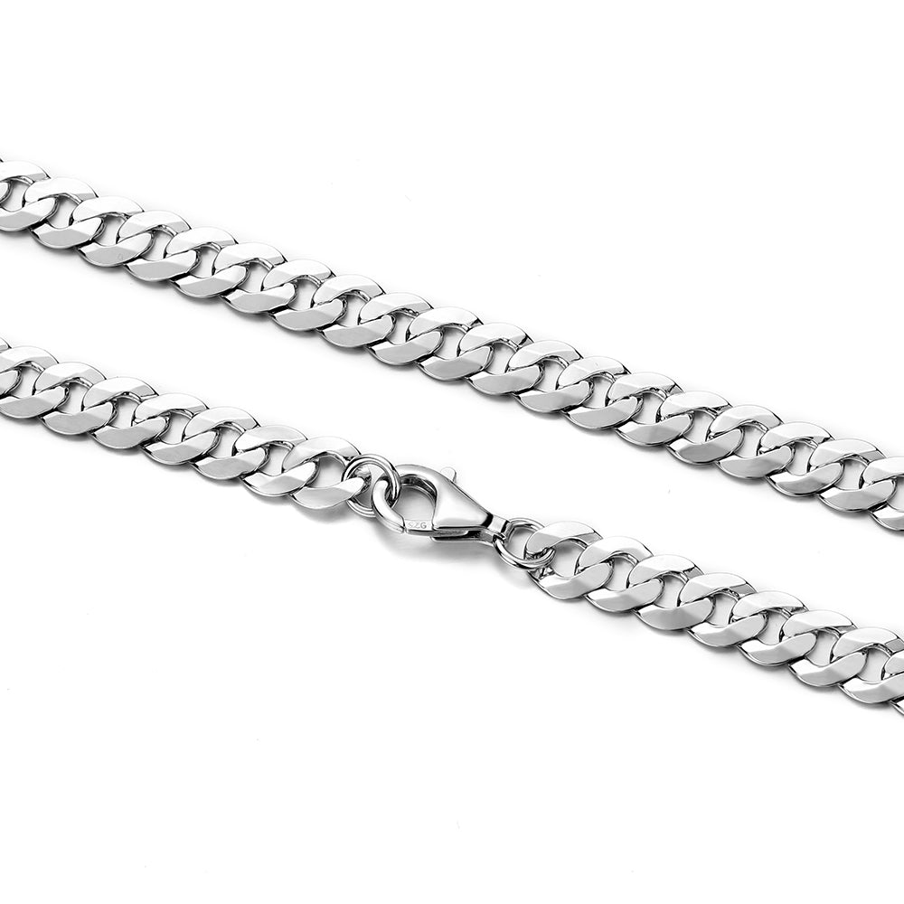 9mm Miami Sterling Silver Cuban Link Chain