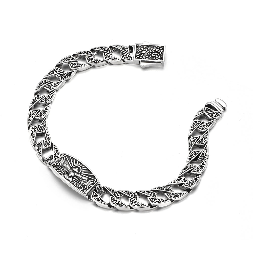Vintage Eagle Cuban Link Bracelet