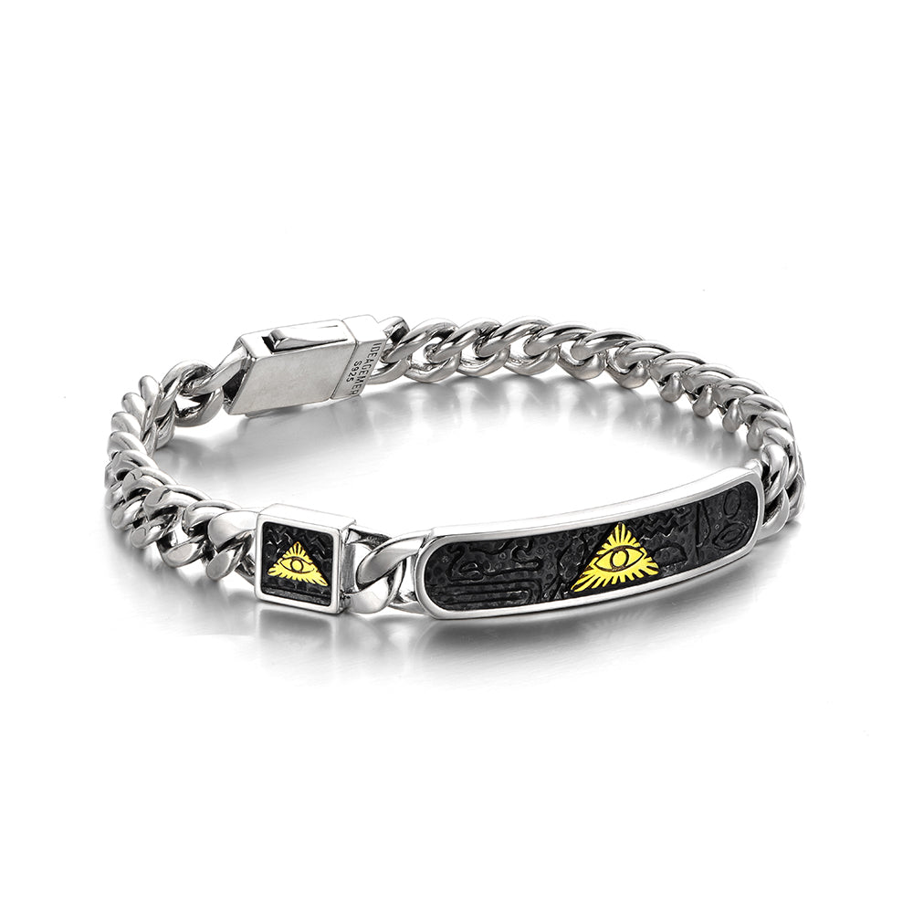 Vintage Eye Of God Cuban Link Bracelet