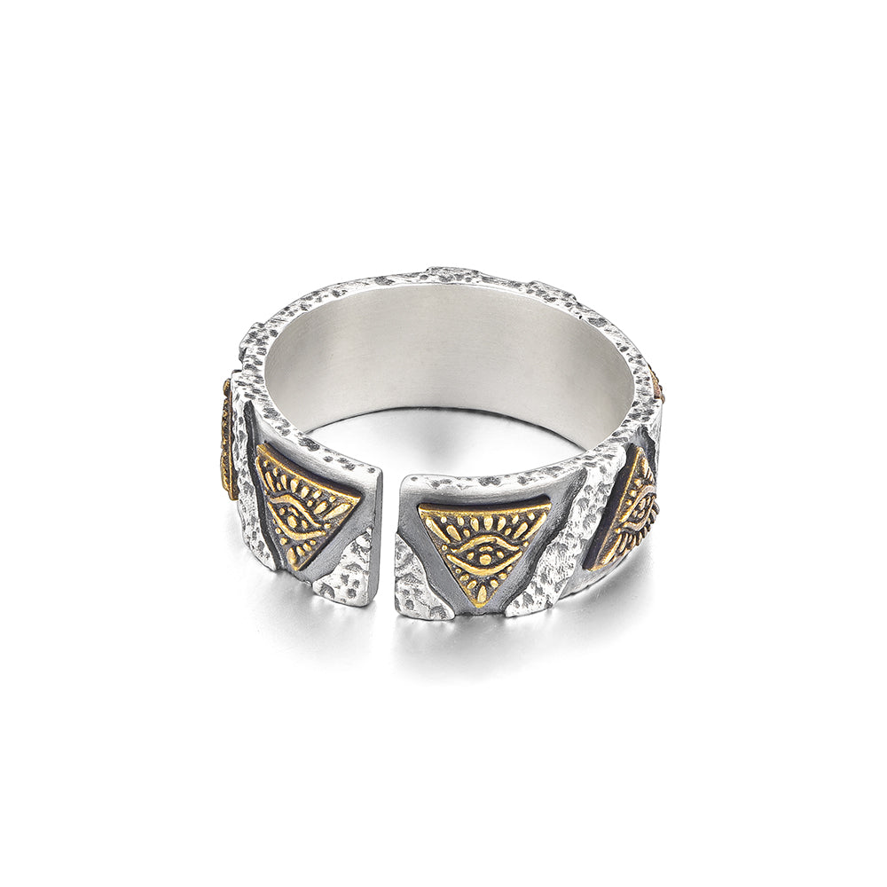 Vintage Eye Of Pyramid Ring Band