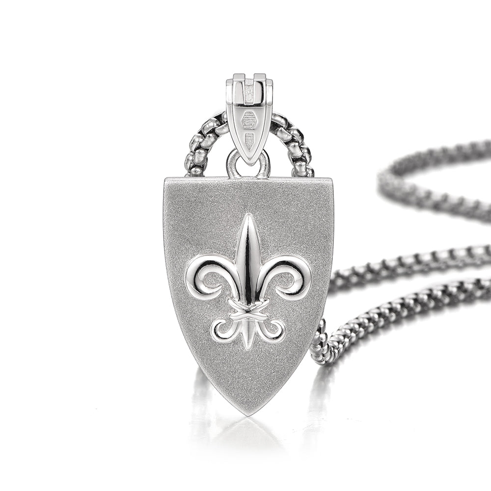 Fleur De Lis Shield Pendant