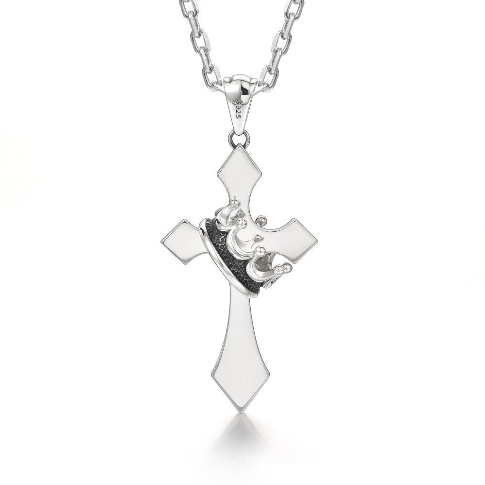 Cross & Crown Pendant