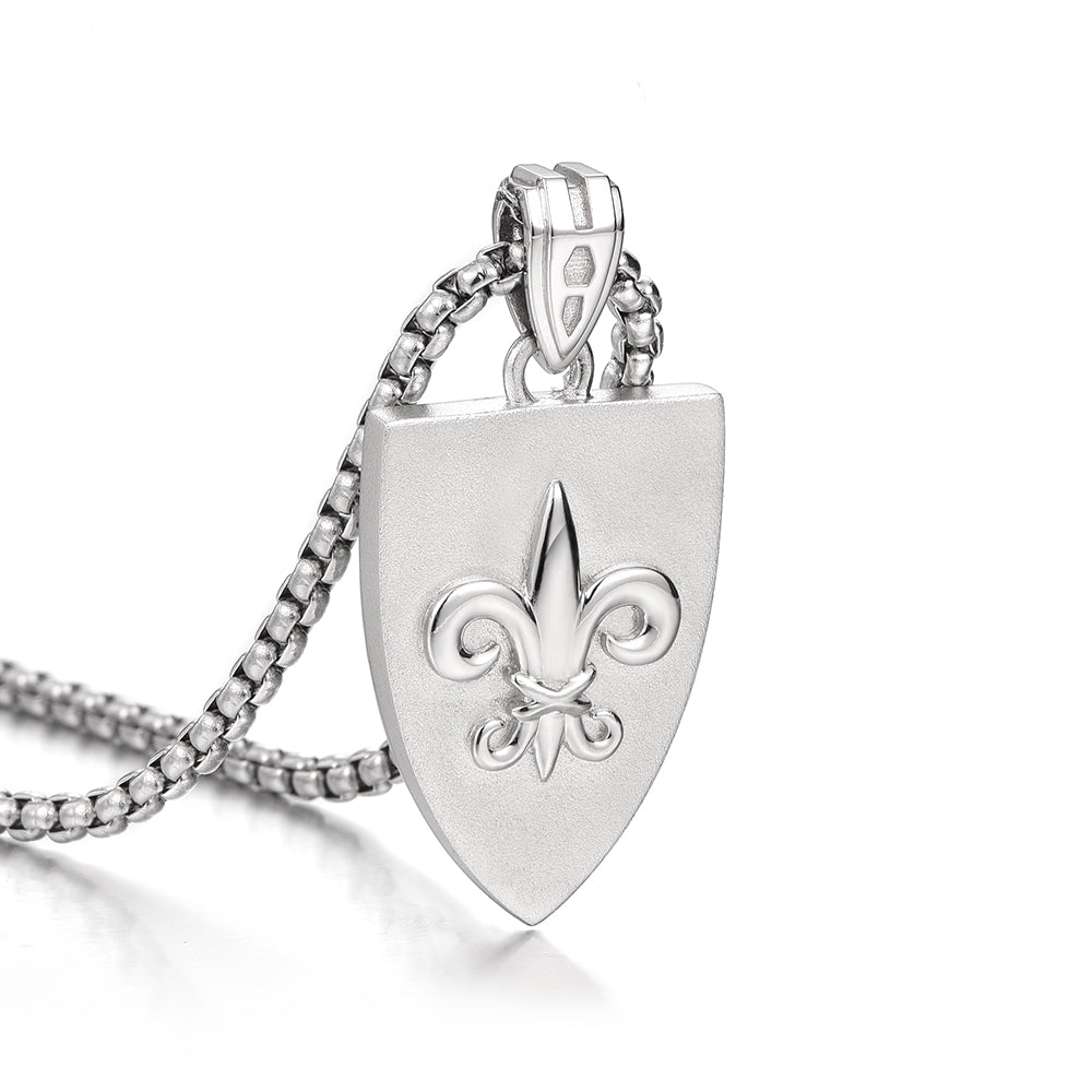 Fleur De Lis Shield Pendant