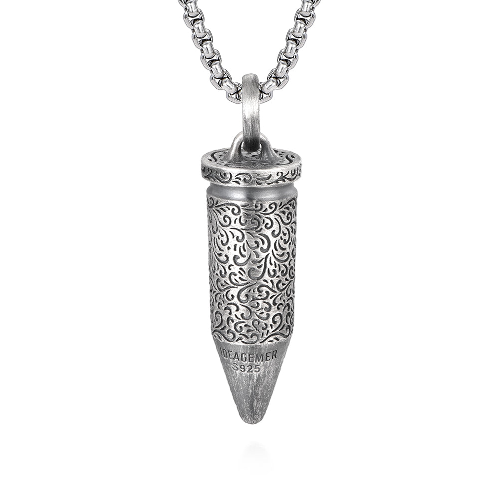Vintage Skull Bullet Pendant