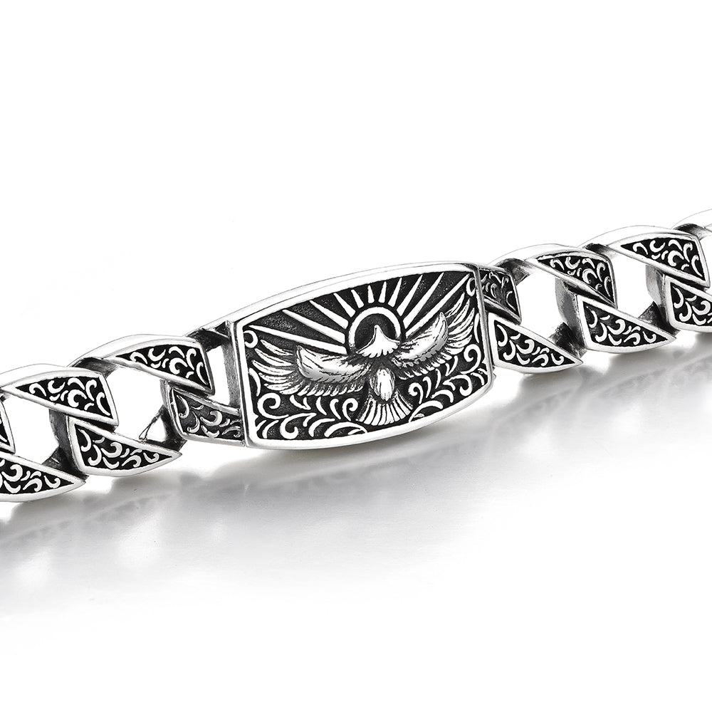 Vintage Eagle Cuban Link Bracelet