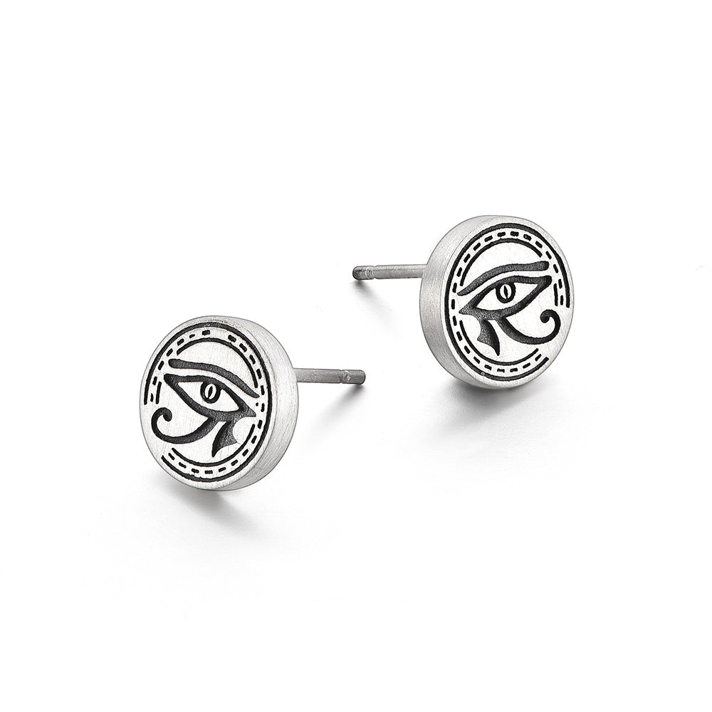 Eye Of Horus Motifs Stud Earrings