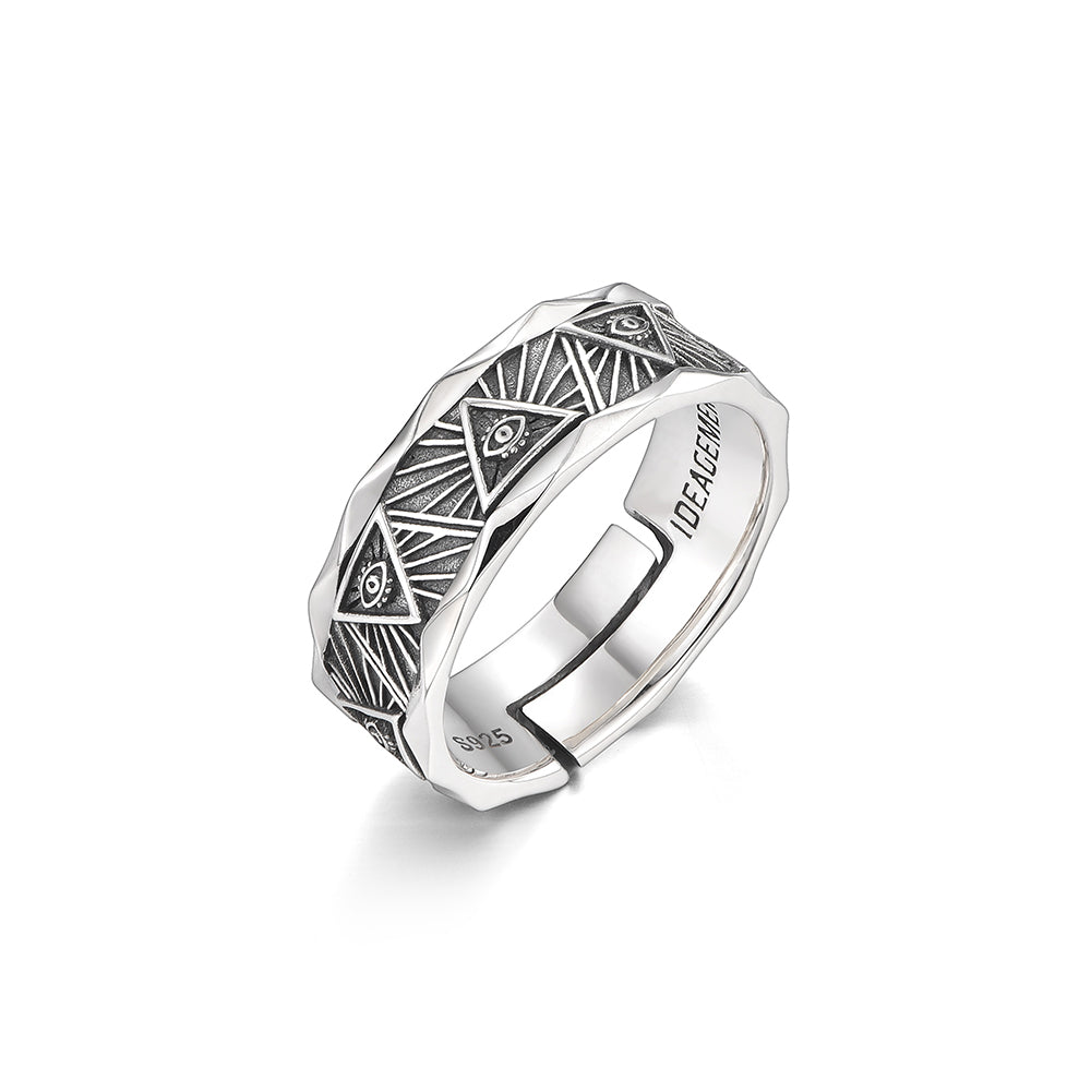 Vintage All Seeing Eye Ring Band