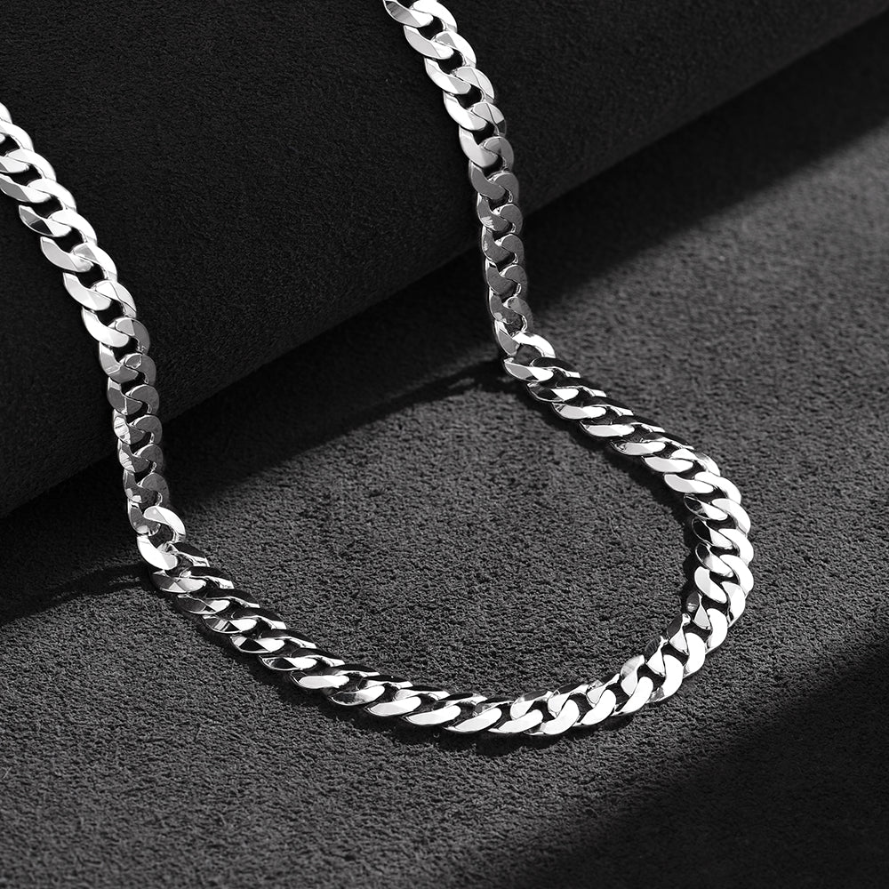 9mm Miami Sterling Silver Cuban Link Chain
