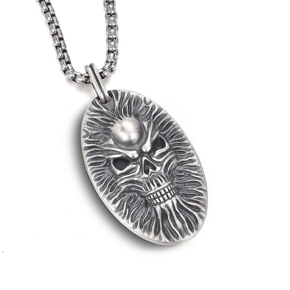 Vintage Skull Face Pendant