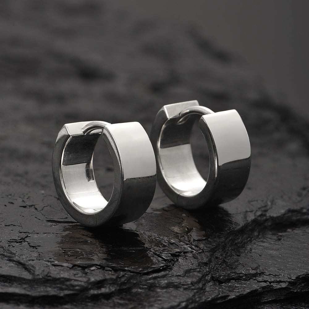 Sterling Silver Huggie Hoop Earrings