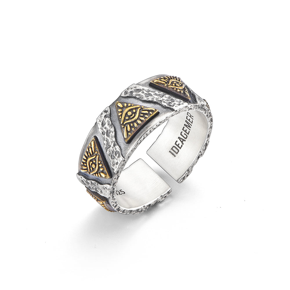 Vintage Eye Of Pyramid Ring Band