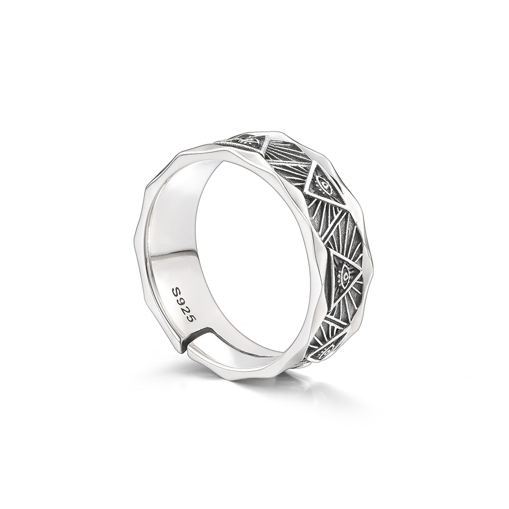 Vintage All Seeing Eye Ring Band