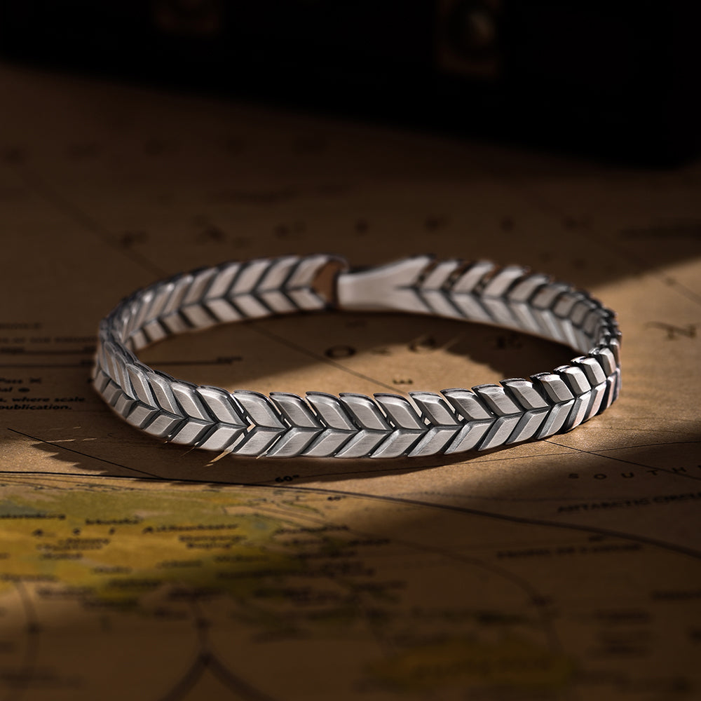Sterling Silver Wheat Ear Bracelet