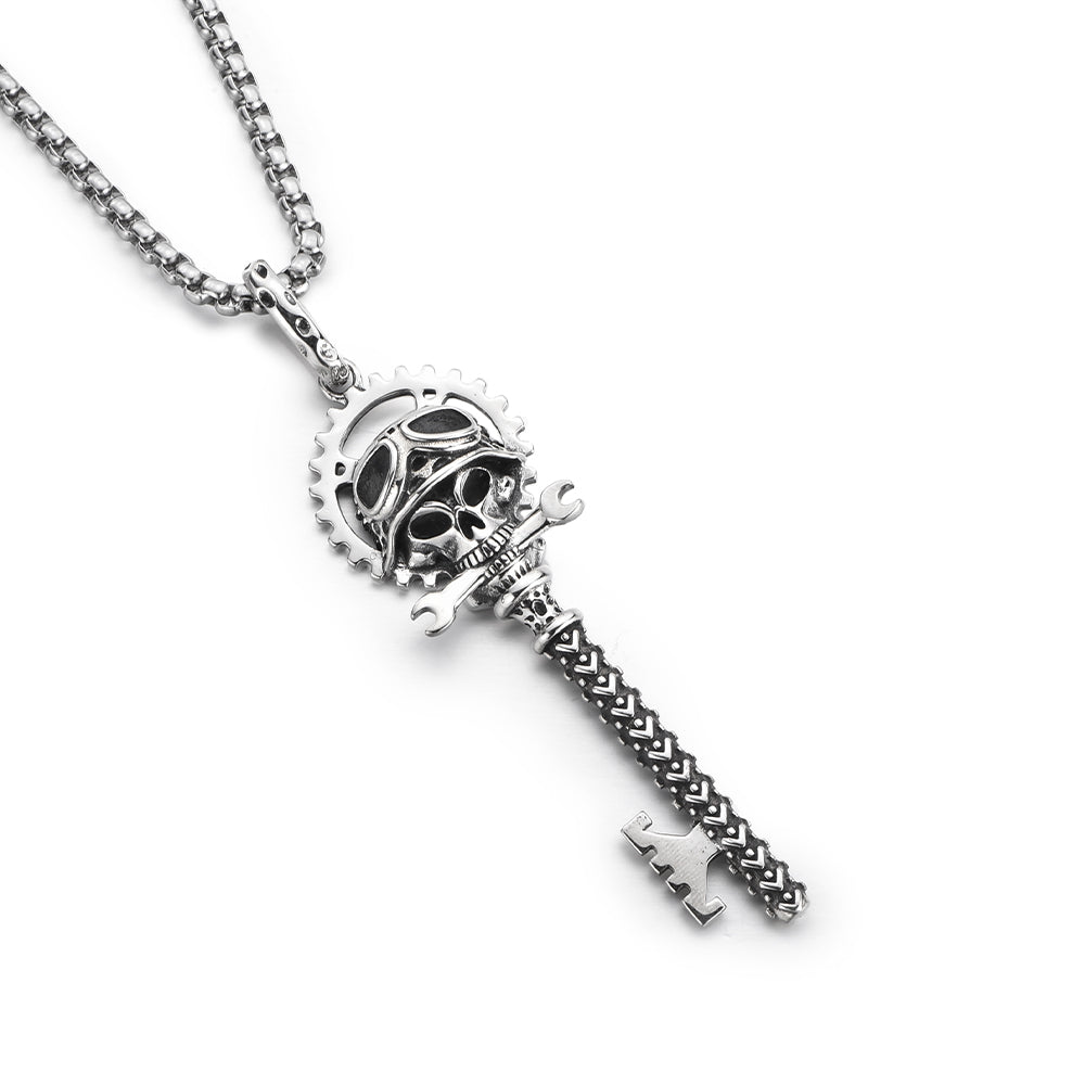 Vintage Skull Key Pendant
