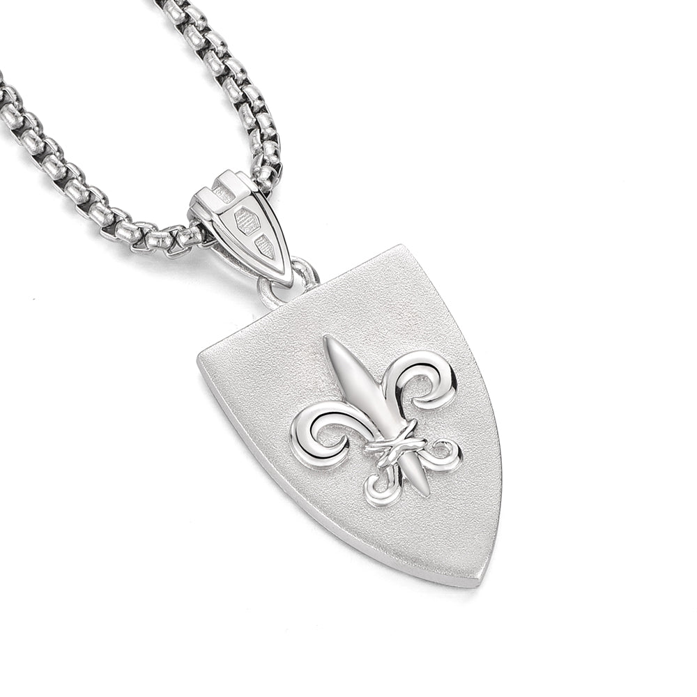 Fleur De Lis Shield Pendant
