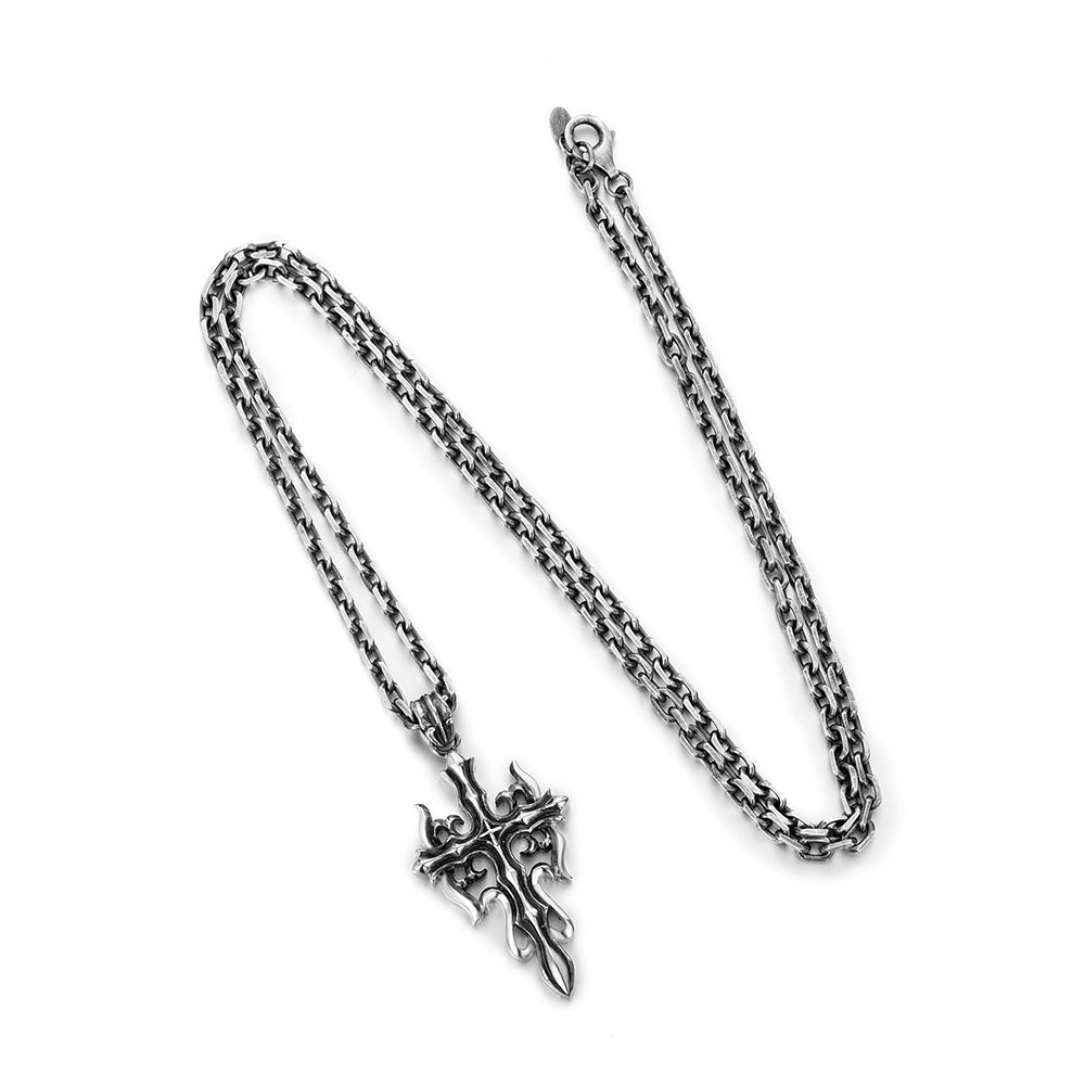Vintage Bloody Mary Nemesis Flame Cross Pendant