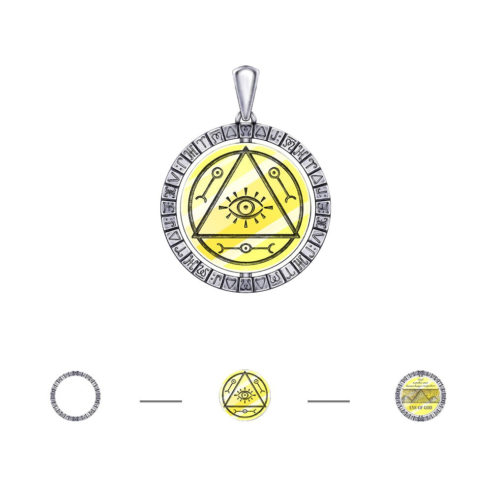 Eye of Pyramid Rotatable Pendant