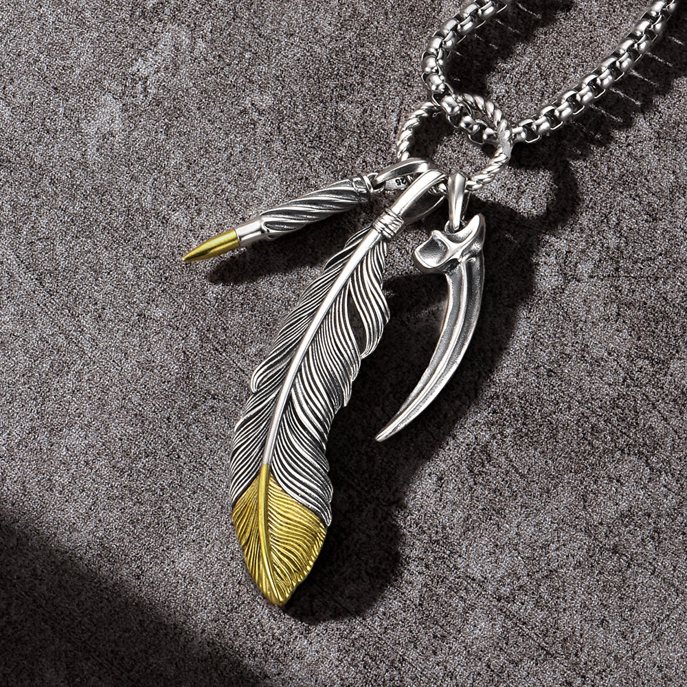 Vintage Wilds Feather Pendant