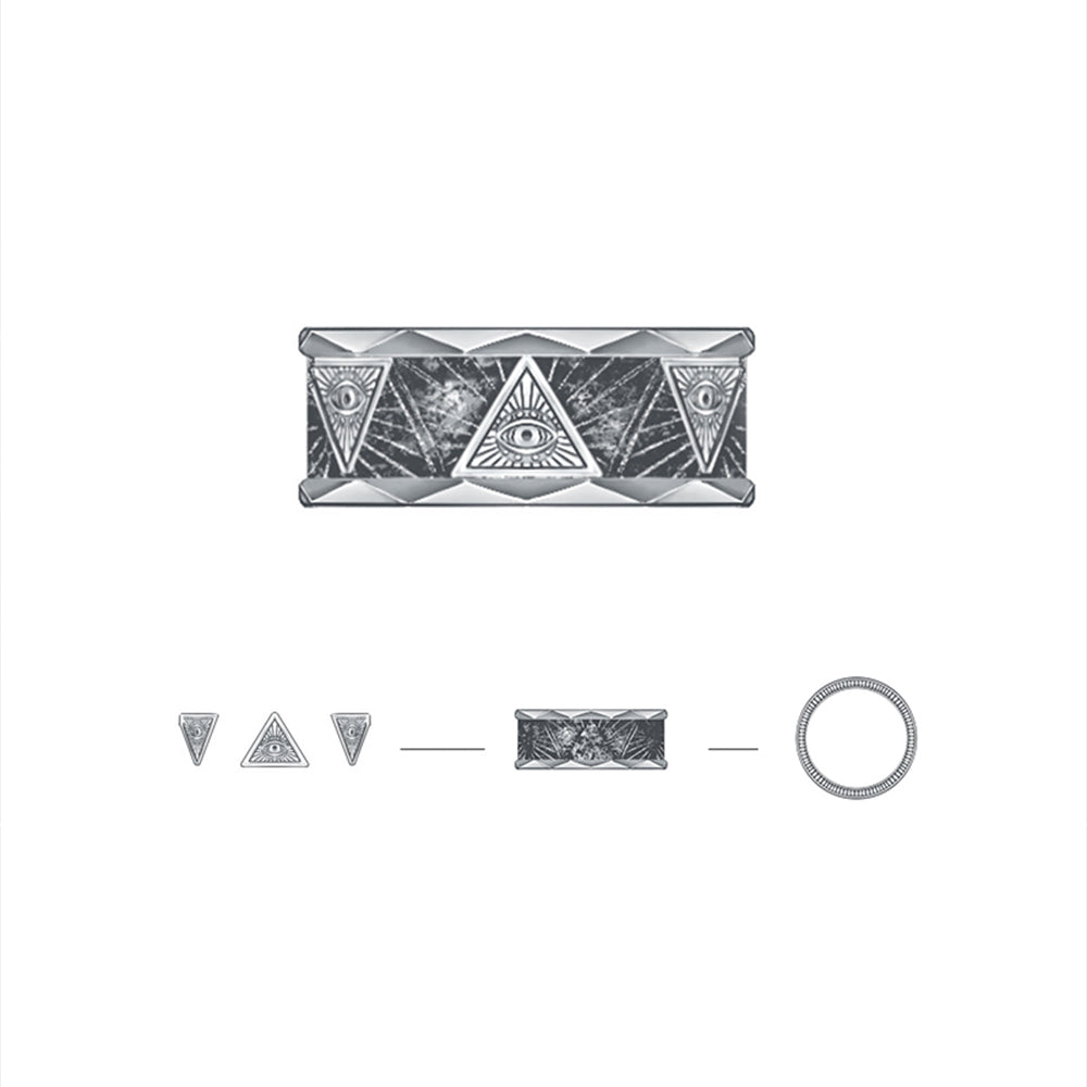 Vintage All Seeing Eye Ring Band