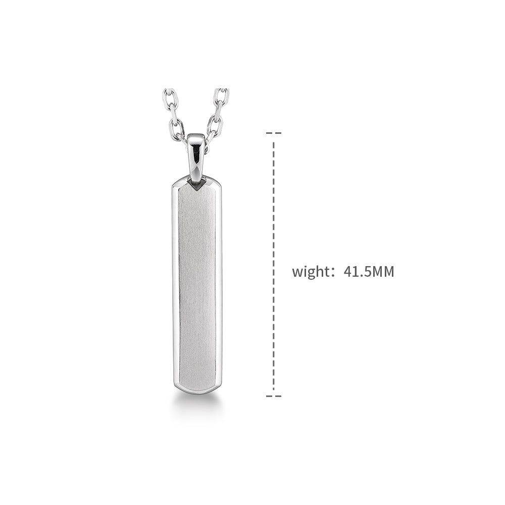 Solid Sterling Silver Bar Pendant