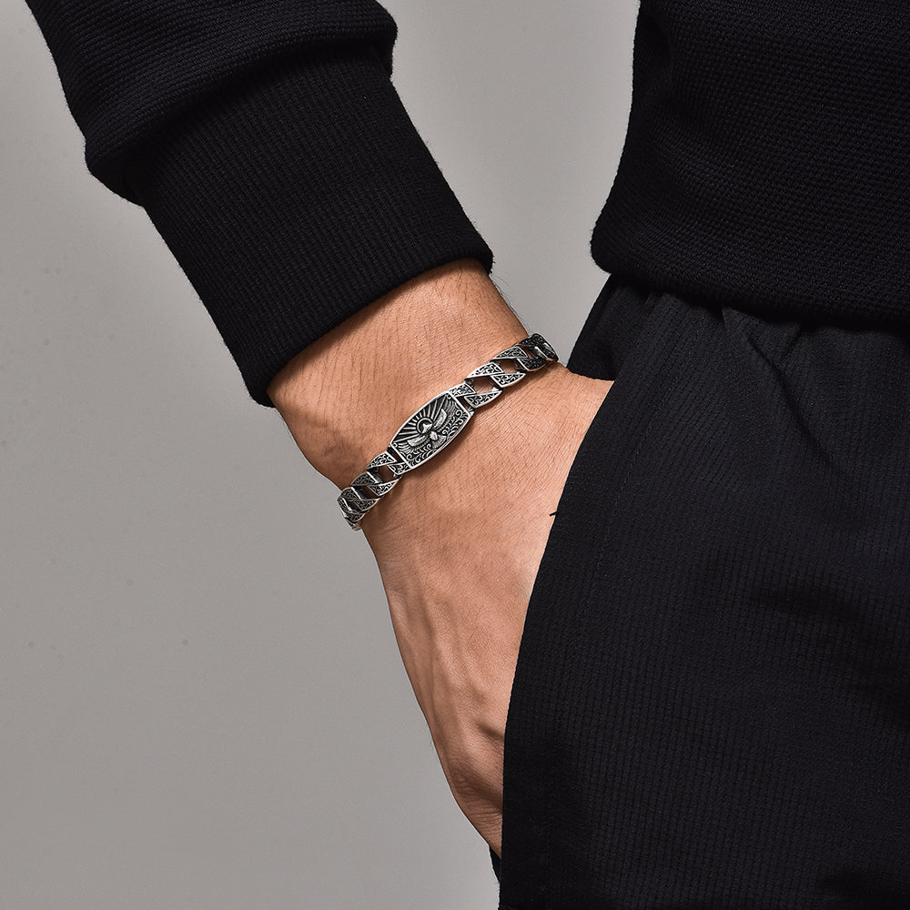 Vintage Eagle Cuban Link Bracelet