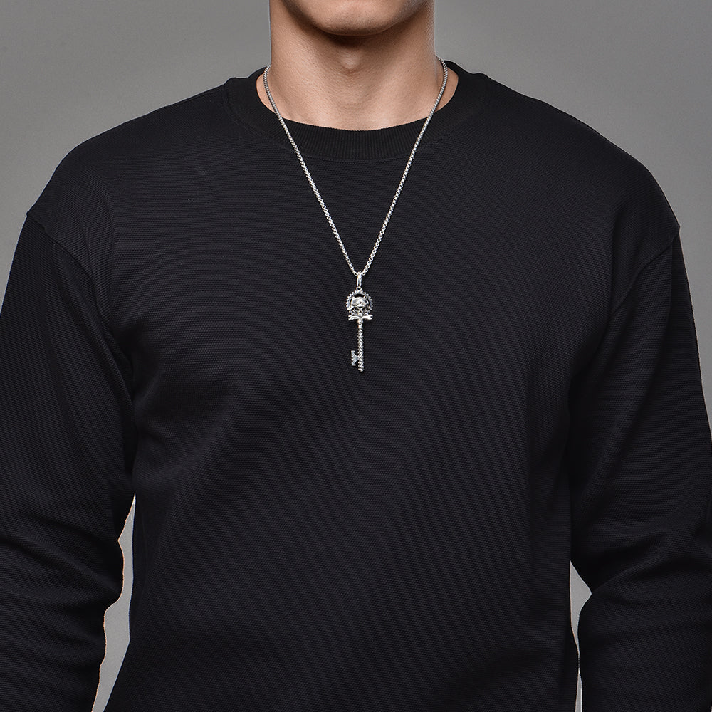 Vintage Skull Key Pendant