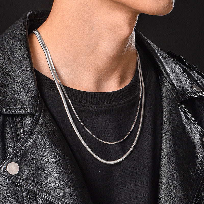 4mm Sterling Silver Snake Bone Chain