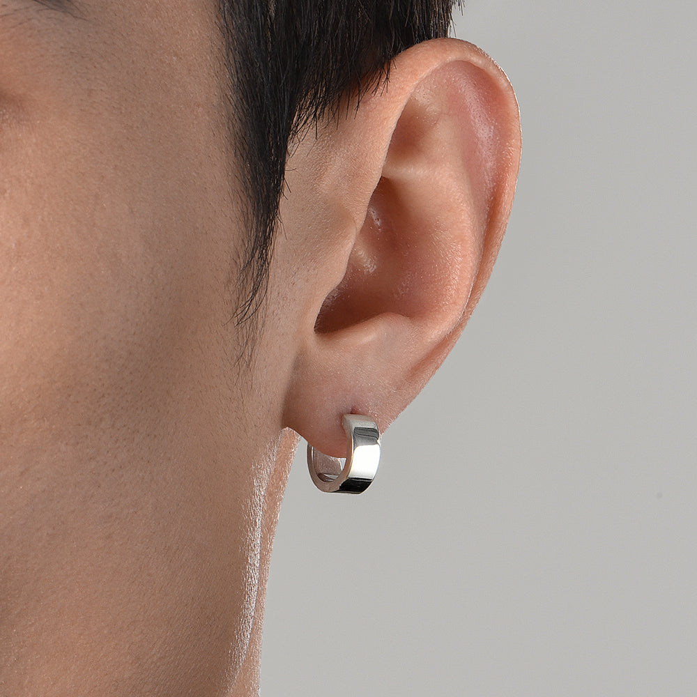 Sterling Silver Huggie Hoop Earrings