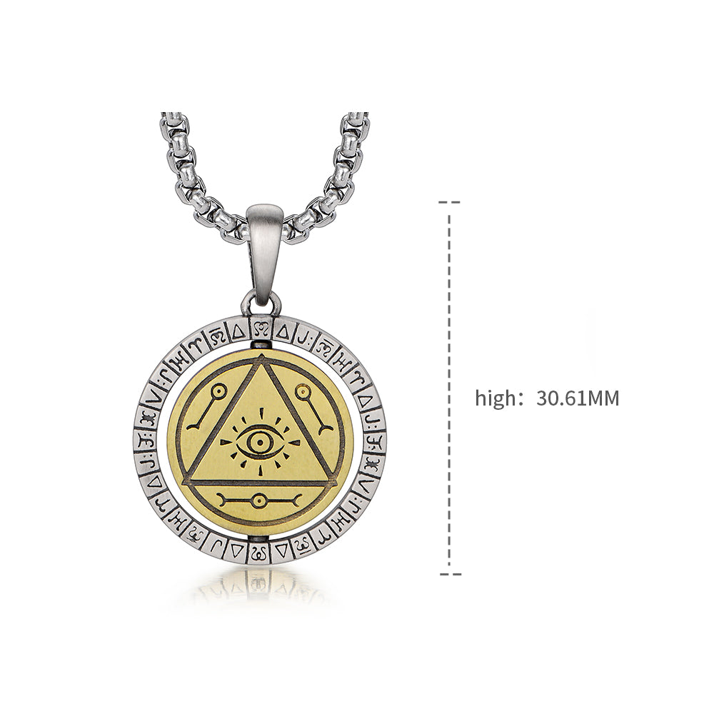 Eye of Pyramid Rotatable Pendant