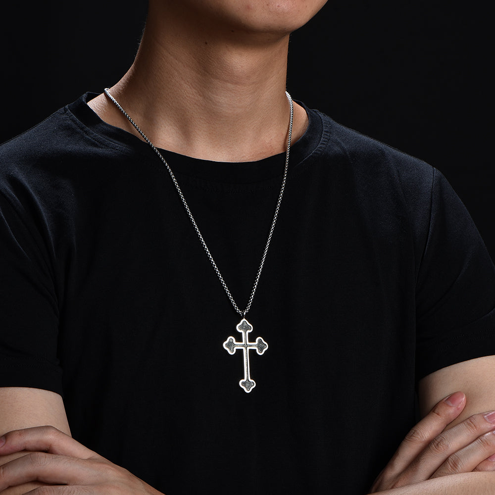 Black Latin Cross Pendant