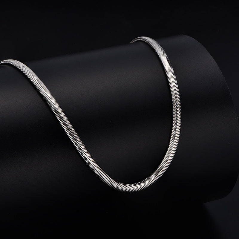 4mm Sterling Silver Snake Bone Chain