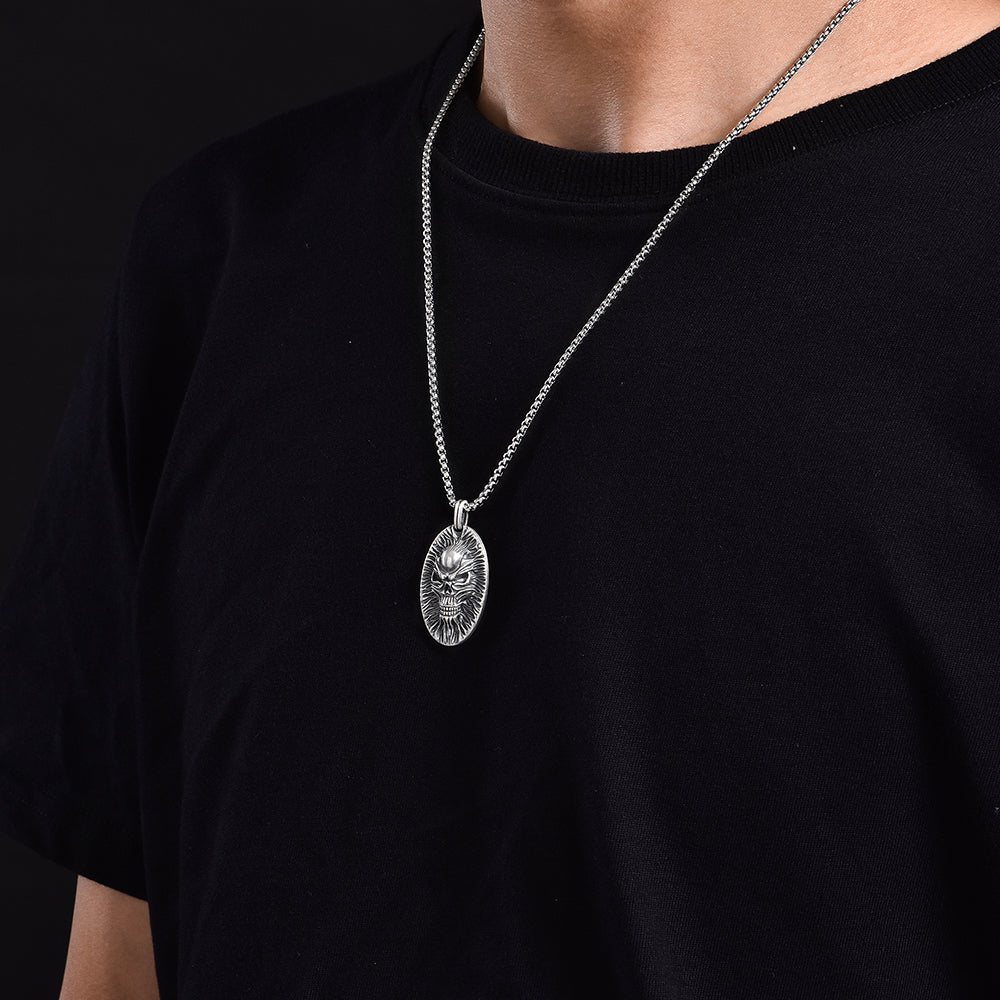 Vintage Skull Face Pendant