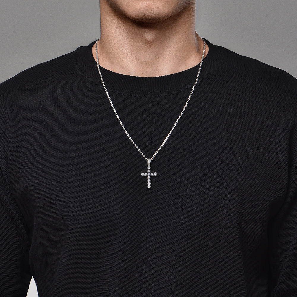 Iced Out Cross Pendant