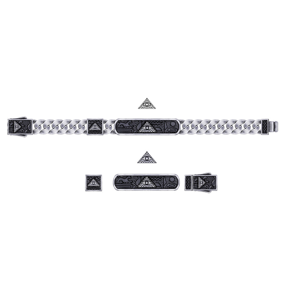 Vintage Eye Of God Cuban Link Bracelet