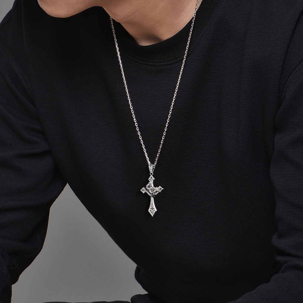 Cross & Crown Pendant