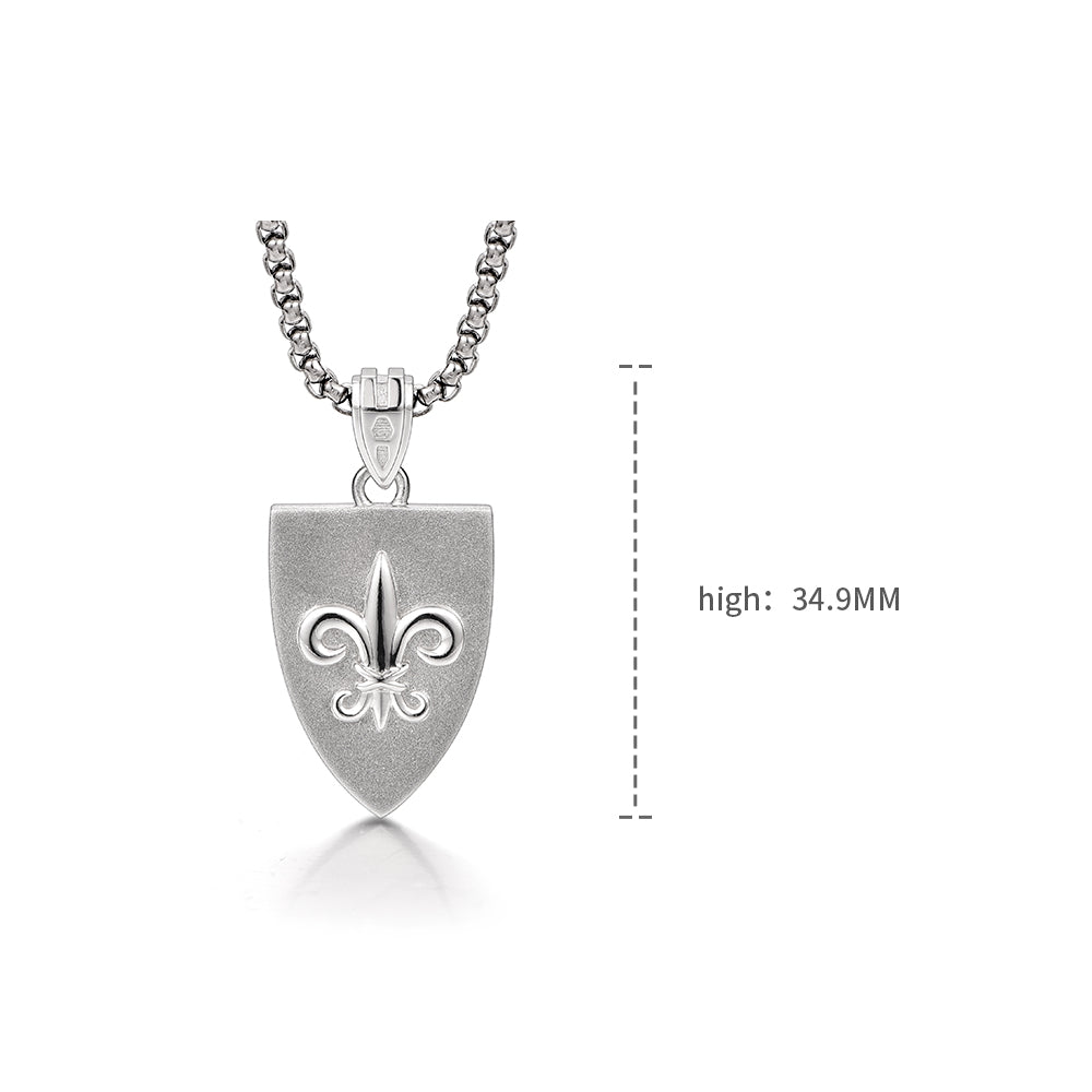 Fleur De Lis Shield Pendant