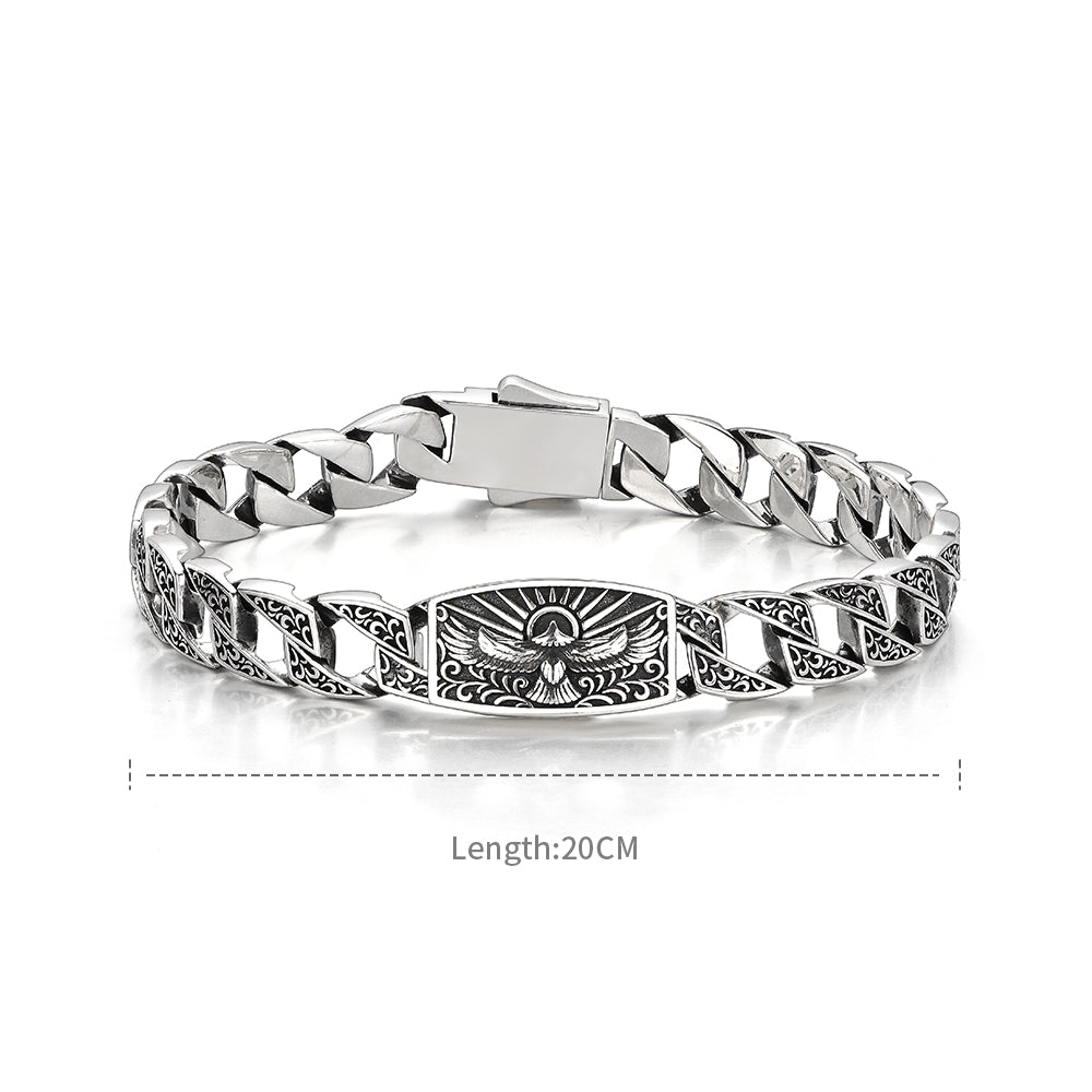 Vintage Eagle Cuban Link Bracelet