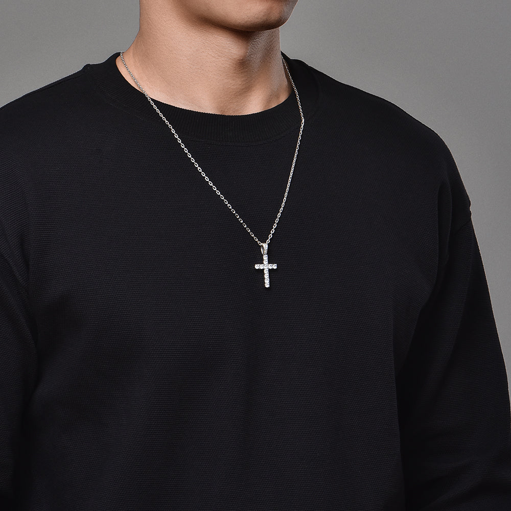 Iced Out Cross Pendant