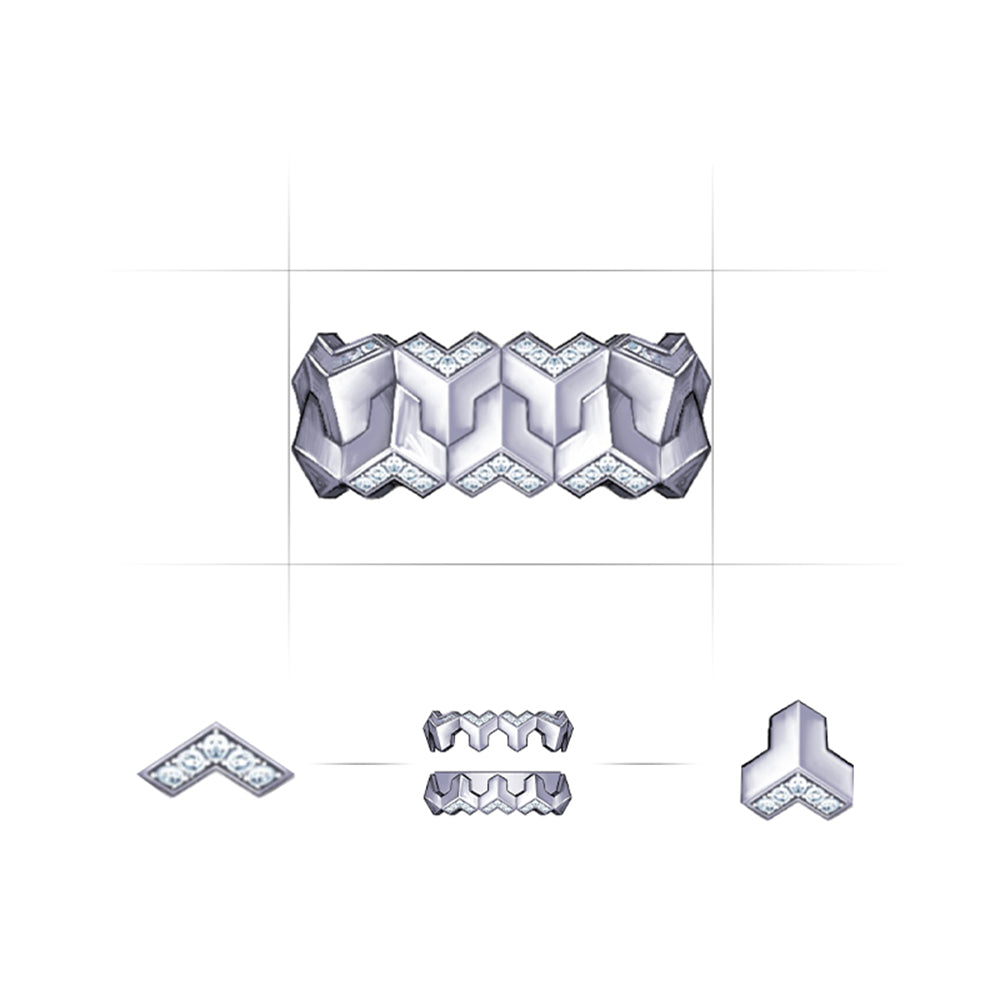 Original Design Fashion Sterling Silver Armor Rings