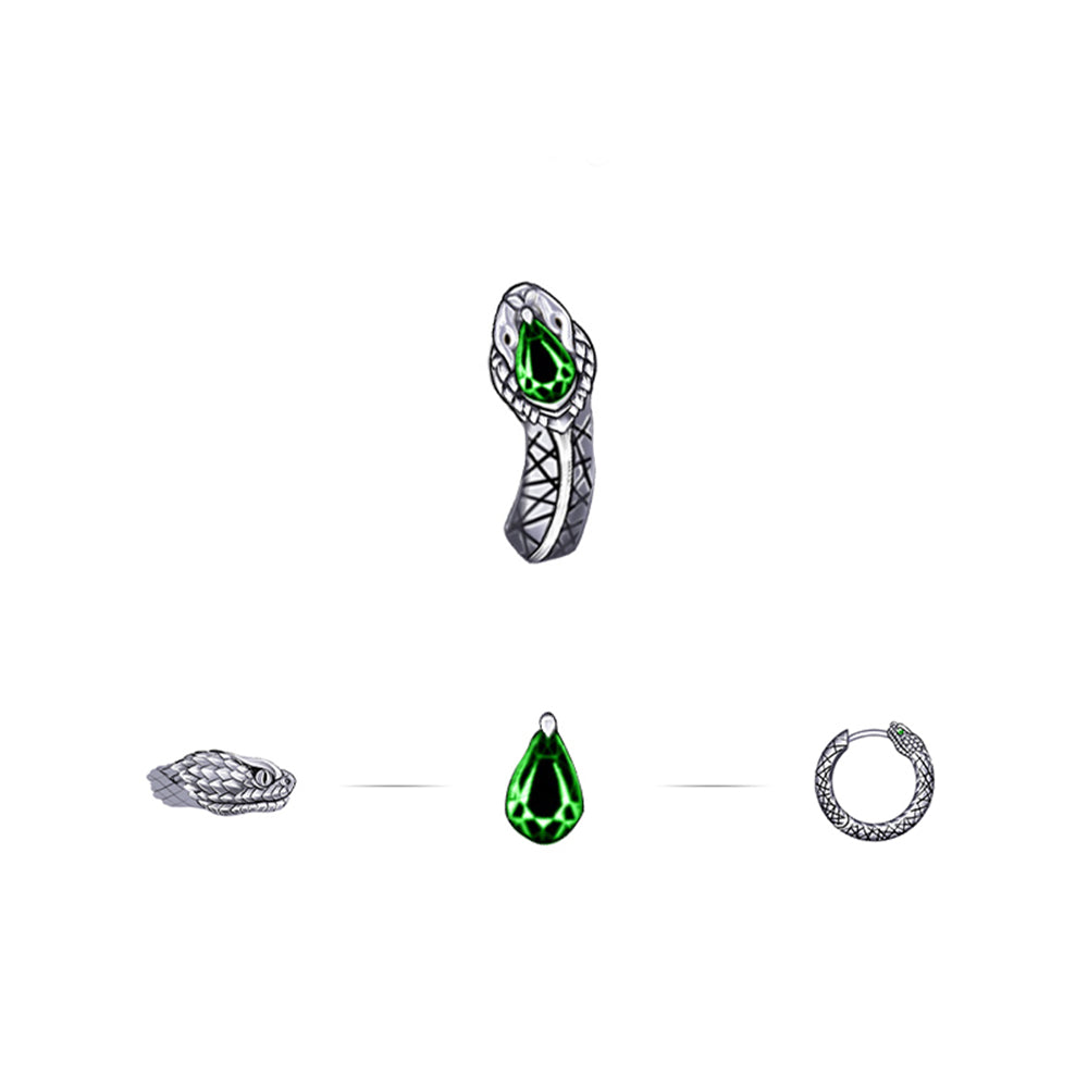 Nehushtan Snake Hoop Earrings