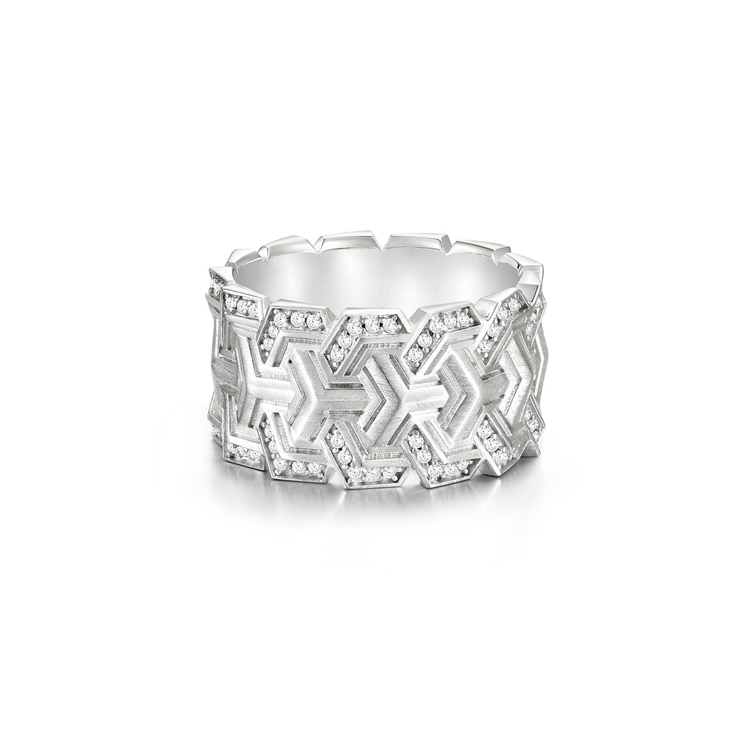 Vanguard Iced Triple Row Armor Ring