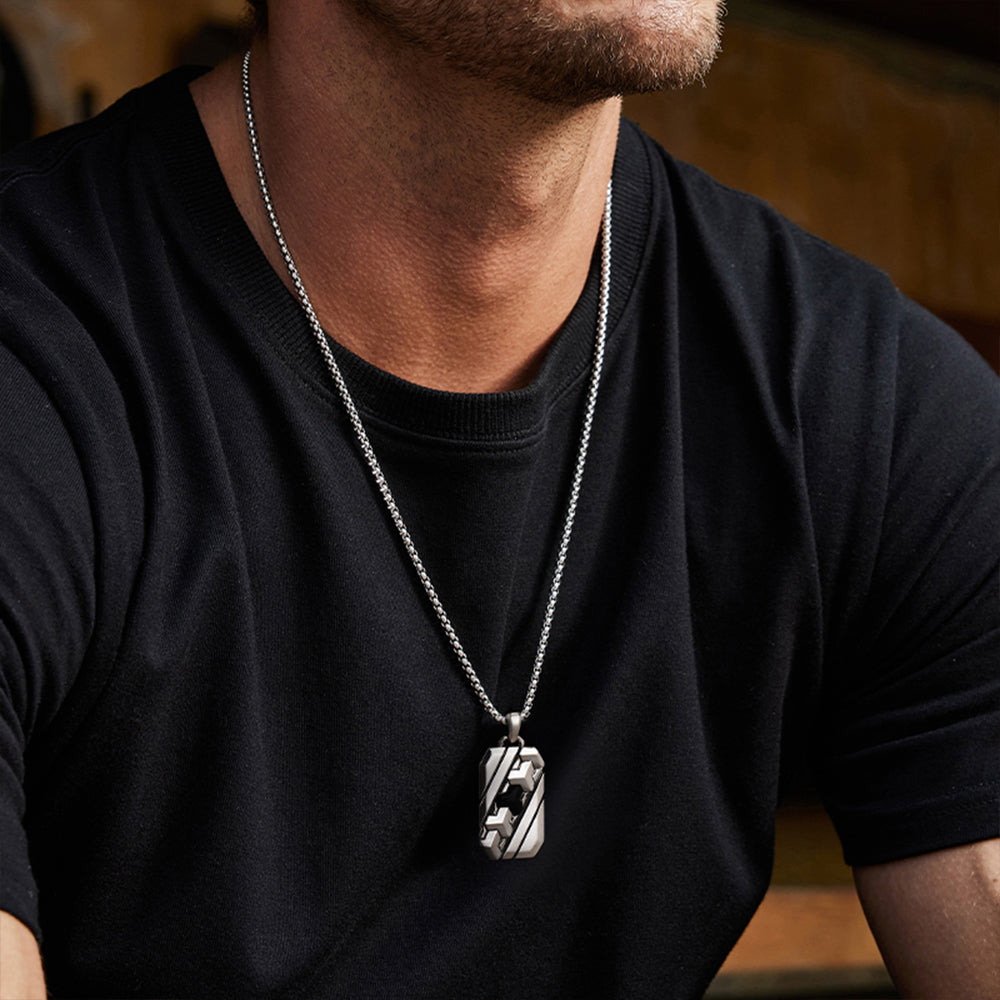 Heavy Armor Dog Tag Pendant