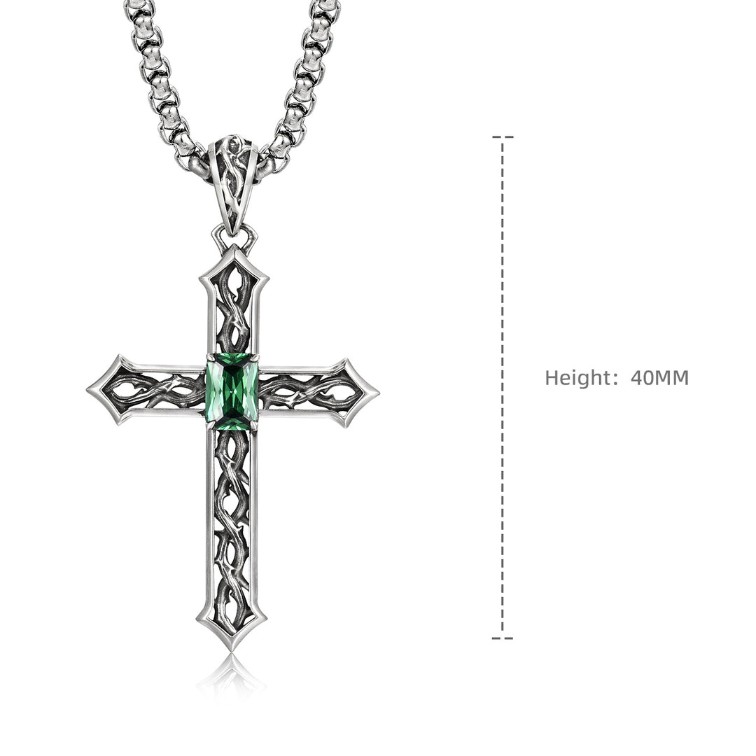 Vintage Briar Cross Pendant