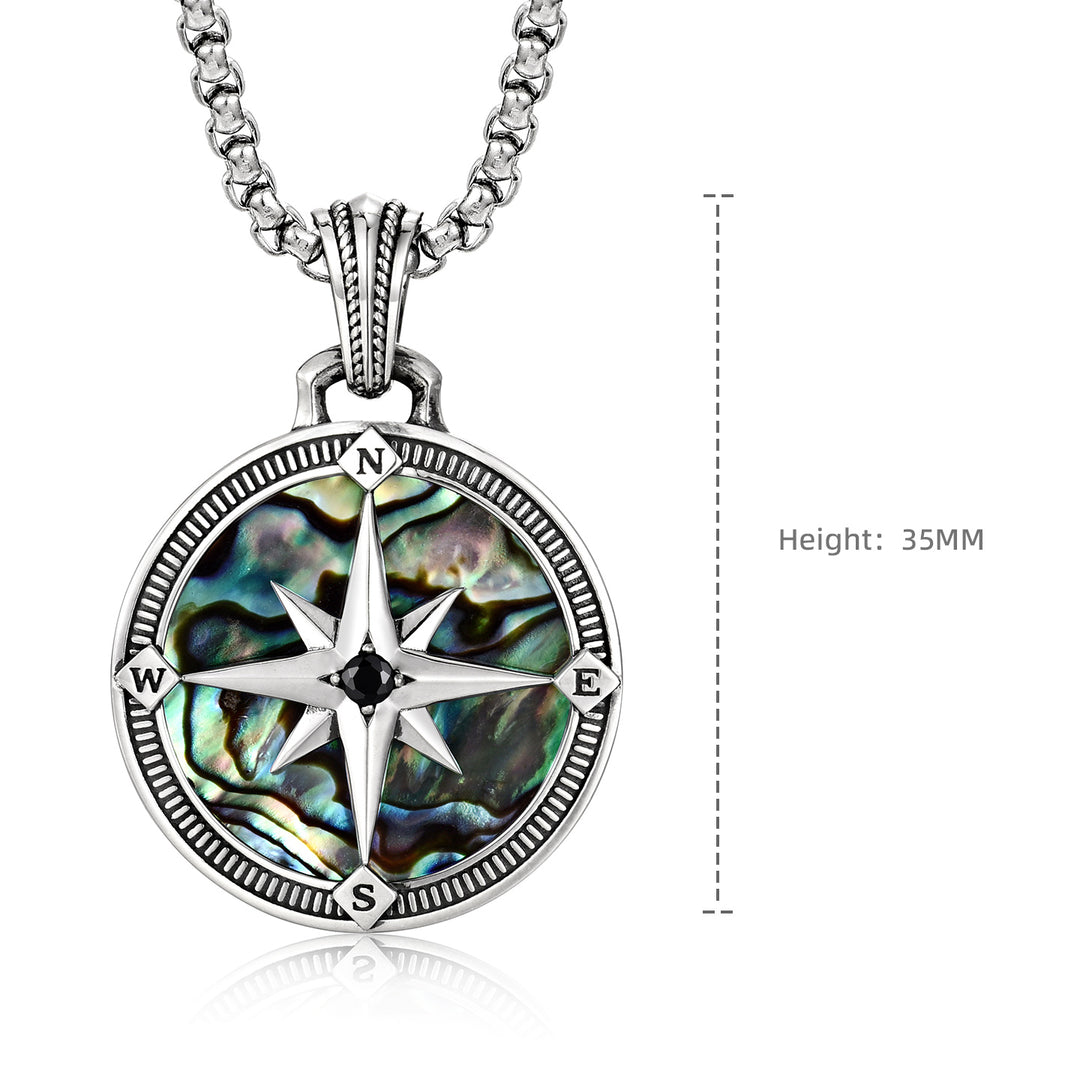 Vintage Ocean Compass Pendant