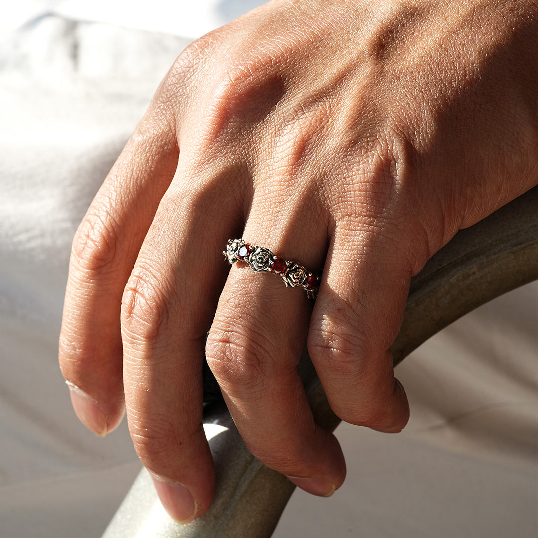 Vintage Ruby & Roses Ring