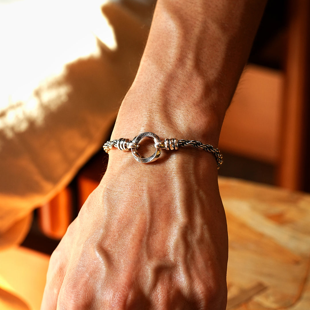 Mobius Hoop Rope Chain Bracelet
