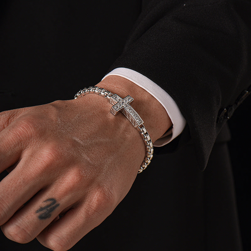 Cross Box Chain Bracelet
